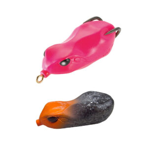 Силіконова приманка Tiemco Vajra Frog FRG-60 6cm 19 Orange Head/Smoke Glitter