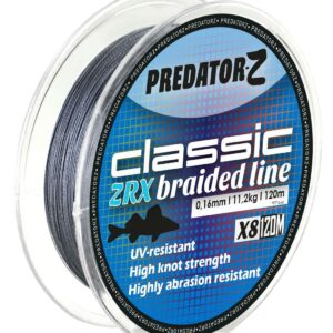 Плетений шнур Predator-z ZRX 8X 120m 0.30mm 28.0kg Dark Grey
