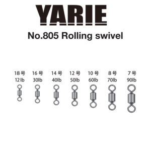 Вертлюг Yarie 805 Rolling Swivel Black 20lb 18