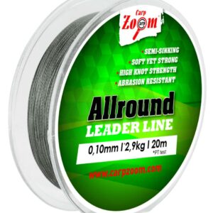Короповий шнур Carp Zoom Textil Leader Allround 20m 0.25mm 13.8kg сірий