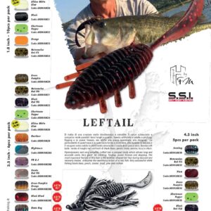 Силіконова приманка Herakles Leftail 4.5'' 11.4cm Chartreuse Pepper