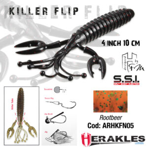 Силіконова приманка Herakles Killer Flip 4" 10cm Rootbear