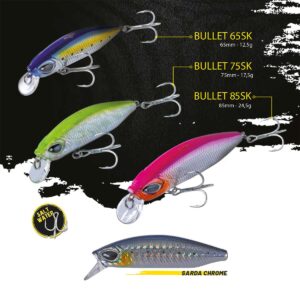 Воблер Herakles Bullet 65SK 6.5cm 12.5gr Sarda Chrome