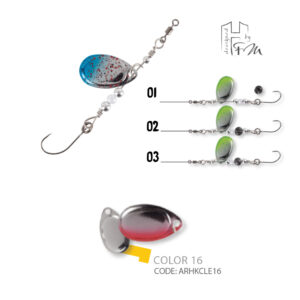 Блешня обертальна Herakles Clever Spin 1.5gr колір 16 Silver Red