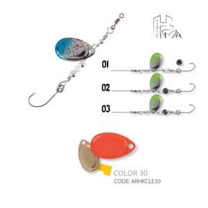 Блешня обертальна Herakles Clever Spin 1.5gr колір 30 Orange/Gold