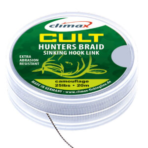 Короповий шнур Textil Climax Cult Huntersbraid Sinking Hooklink 20m 45lb Weed Green