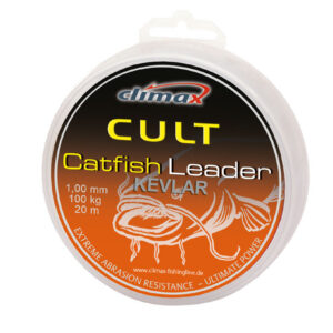 Флюорокарбон Climax Cult Catfish Kevlar Leader 20m 0.80mm 80kg Olive Green