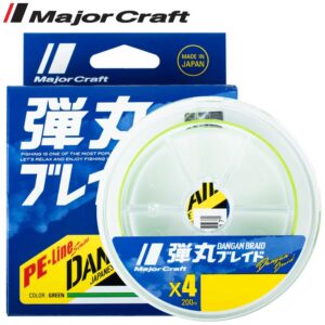 Плетений шнур Major Craft Dangan Braid X4 150m #0.6 12lb Fluo Green