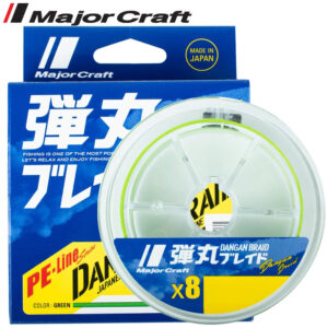 Плетений шнур Major Craft Dangan Braid X8 150m #0.6 14lb Fluo Light Green