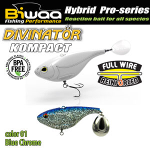Блешня Biwaa Divinator Kompact 90 9cm 55gr 01 Blue Chrome