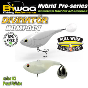 Воблер Biwaa Shad Divinator Kompact 70 7cm 30gr 02 Pearl White