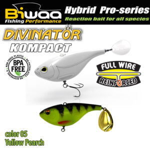 Воблер Biwaa Shad Divinator Kompact 70 7cm 30gr 05 Yellow Perch