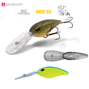 Воблер Herakles HDD 55F 7.0cm 27gr Blue Back Chartreuse