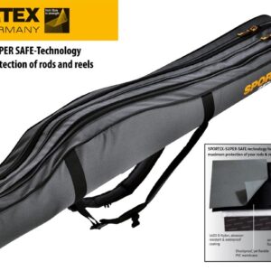 Чохол для вудилищ Rigida Sportex III 3 відділень 175CM Grey