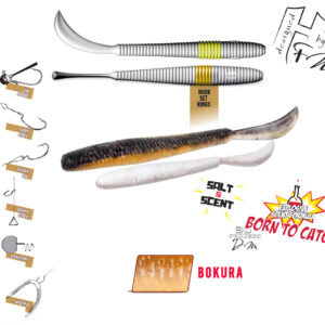 Силіконова приманка Herakles Leftail Worm 4.8" 12cm Bokura