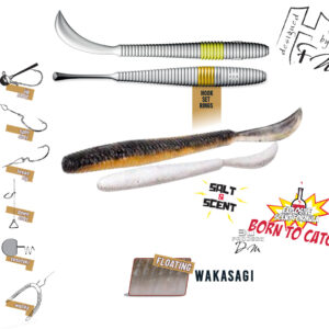 Силіконова приманка Herakles Leftail Worm 3.4" 8.6cm Floating Wakasagi