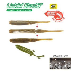 Силіконова приманка Shad Tiemco Linkin Shad 5" 12.5cm колір 240