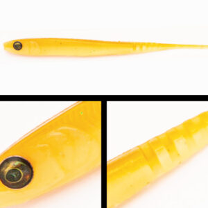 Силіконова приманка Adusta Lancetic 3.5" 8.5cm 100 Green Chart Glitter Orange