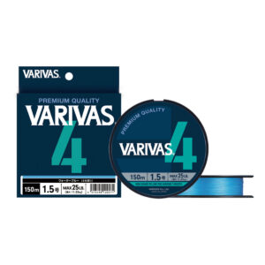 Плетений шнур Varivas PE 4 Blue Edition 150m 0.185mm 21lb Water Blue