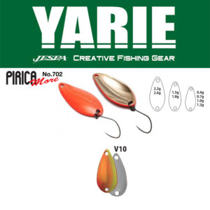 Блешня коливальна Yarie 702 Pirica More 1.0gr колір V10 Mix Orange