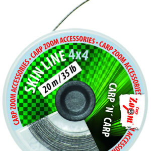 Короповий шнур Carp Zoom Skinline 4x4 коричневий 35LB 20M