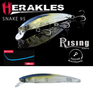 Воблер Herakles Snake 95F 9.5cm 8.8gr Alburno Ghost