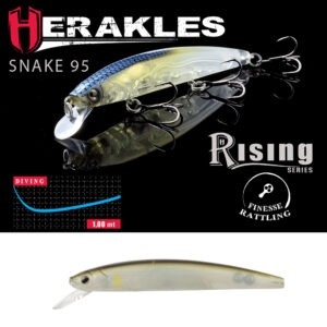 Воблер Herakles Snake 95F 9.5cm 8.8gr Ghost Ayu