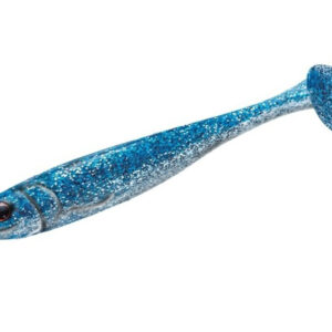 Силіконова приманка Shad Major Craft Stabi Shad Slim 3.5" 8.9cm #002 Blue Silver