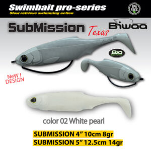 Силіконова приманка Biwaa Submission 5" 13cm 02 Pearl White