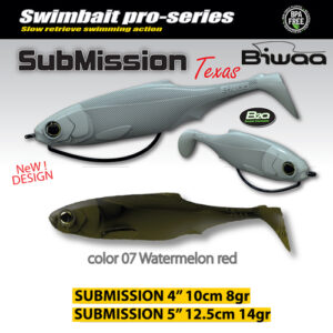 Силіконова приманка Biwaa Submission 5" 13cm 07 Watermelon Red
