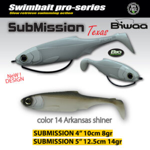 Силіконова приманка Biwaa Submission 5" 13cm 14 Arkansas Shiner