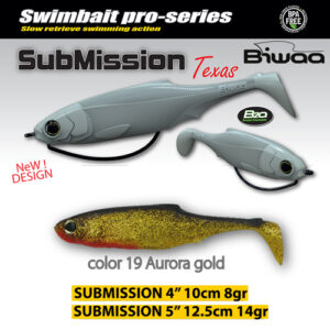 Силіконова приманка Biwaa Submission 5" 13cm 19 Aurora Gold