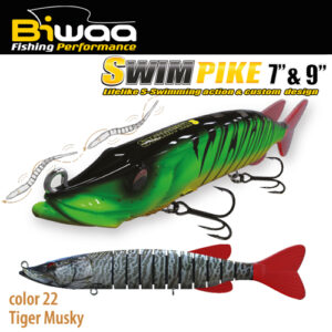 Воблер Biwaa Swimpike SS 7" 18cm 26gr 22 Tiger Musky