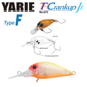 Воблер Yarie 675 T-crankup JR Type F 28mm 1.8gr колір C20 YM Tropical