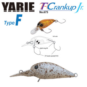 Воблер Yarie 675 T-crankup JR Type F 28mm 1.8gr колір C22 Tana Color