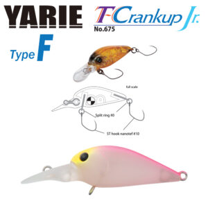 Воблер Yarie 675 T-crankup JR Type F 28mm 1.8gr колір C4 Stubakihime