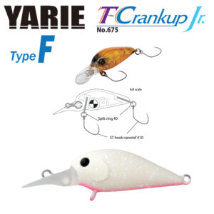 Воблер Yarie 675 T-crankup JR Type F 28mm 1.8gr колір C9 Yukimusume