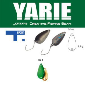 Блешня коливальна Yarie 706 T-spoon 1.1gr колір BS4 Lime Glitter