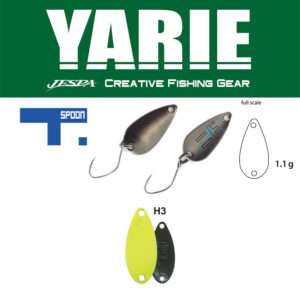 Блешня коливальна Yarie 706 T-spoon 1.1gr колір H3 Chart Glitter