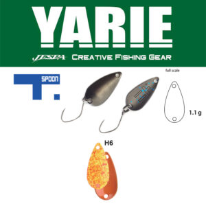 Блешня коливальна Yarie 706 T-spoon 1.1gr колір H6 Daidai Squash