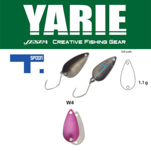 Блешня коливальна Yarie 706 T-spoon 1.1gr колір W4 Norinori Pink