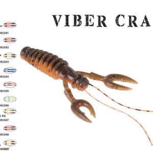 Силіконова приманка Herakles Viber Craw 3.5" 8.9cm Black RED FLK