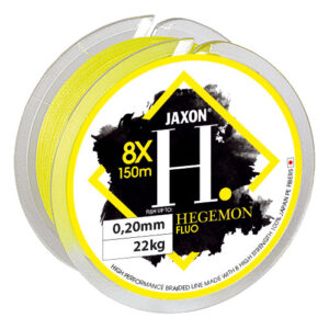 Плетений шнур Jaxon Hegemon 8X Fluo 150m 0.20mm 22kg жовтий Fluo