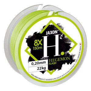 Плетений шнур Jaxon Hegemon 8X Flash 150m 0.14mm 15kg зелений Fluo